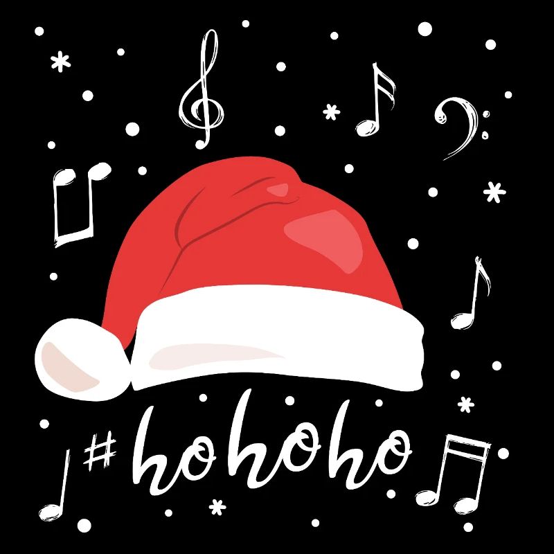 Ho ho ho Weihnachtsmütze Weihnachtsmann Musik Note