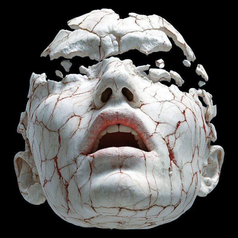 Broken Porcelain Mask