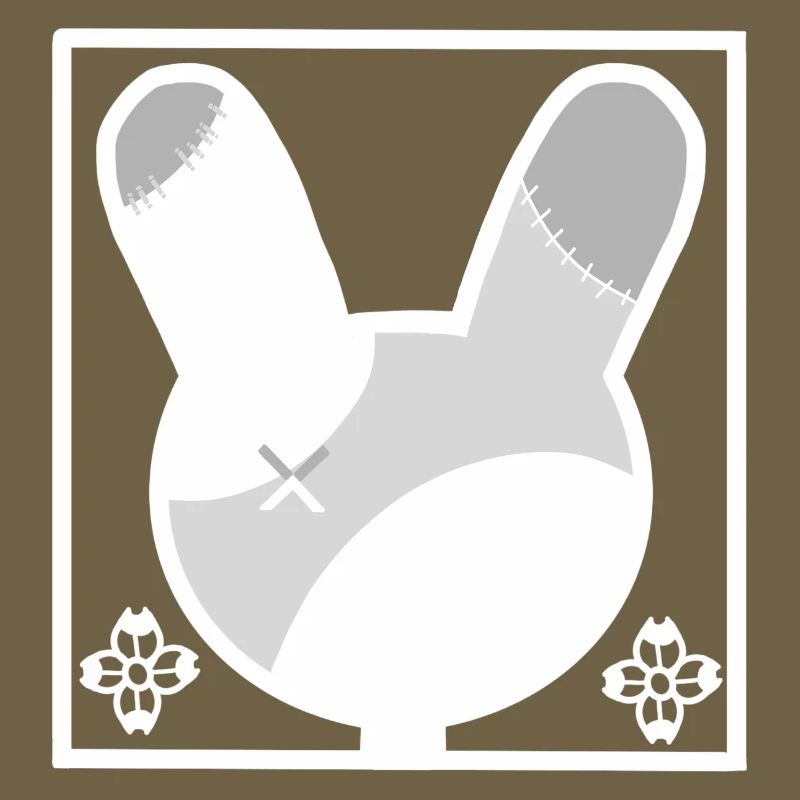 Silhouette du lapin-patchwork