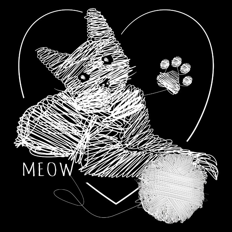 Miaou cadeau en forme de boule de laine en forme de chat