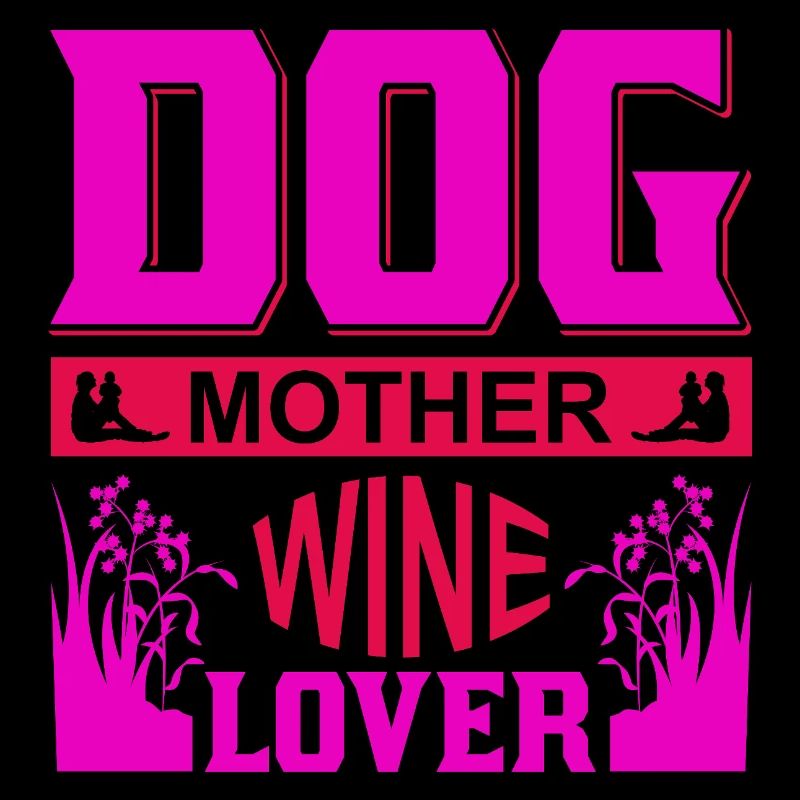 Chemise de maman de chien amoureuse du vin