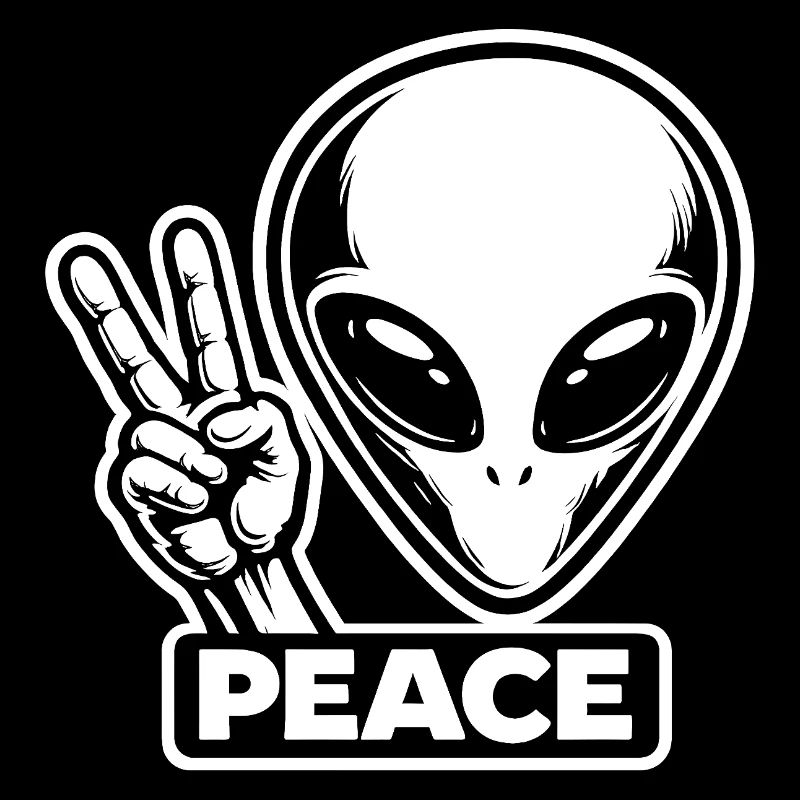 Außerirdischer Alien Peace Frieden auf Erden