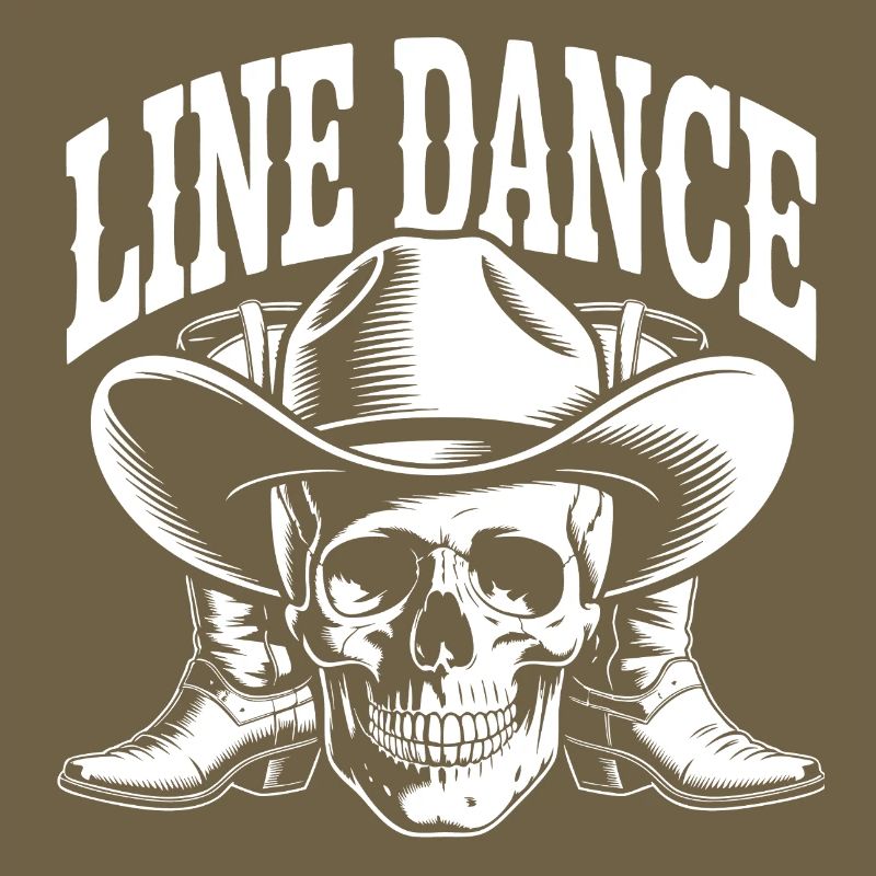 Line Dance Skull Western