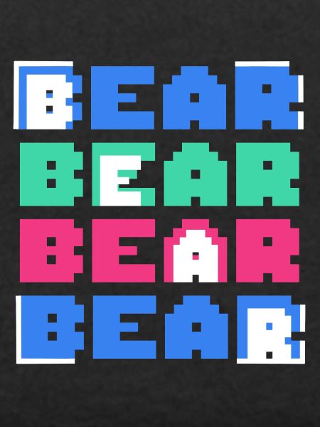 Pixelbären Blockkunst Retro