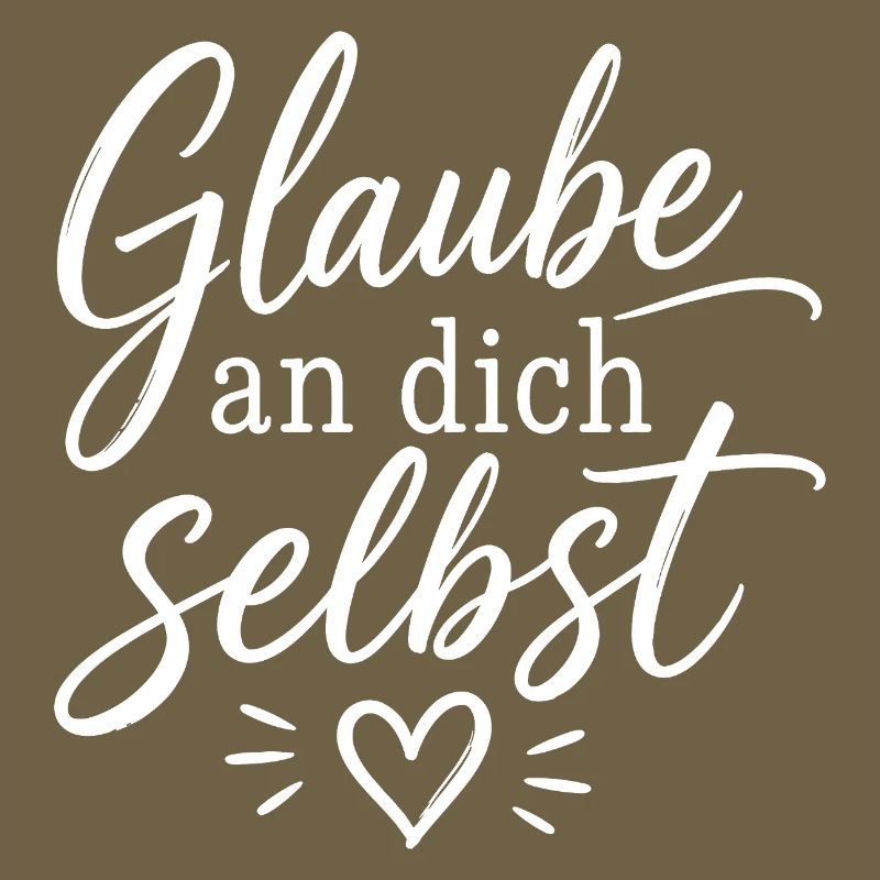 Glaube an dich selbst Script-Typografie