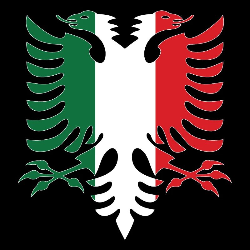Albanie Italie Drapeau
