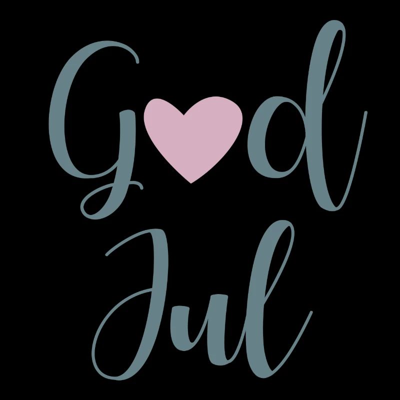 Dieu Jul Coeur Écriture manuscrite suédoise Noël