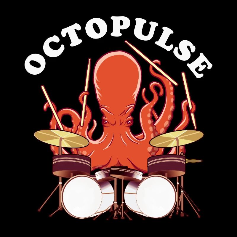 OctoPULSE | Poulpe Jouant De La Batterie