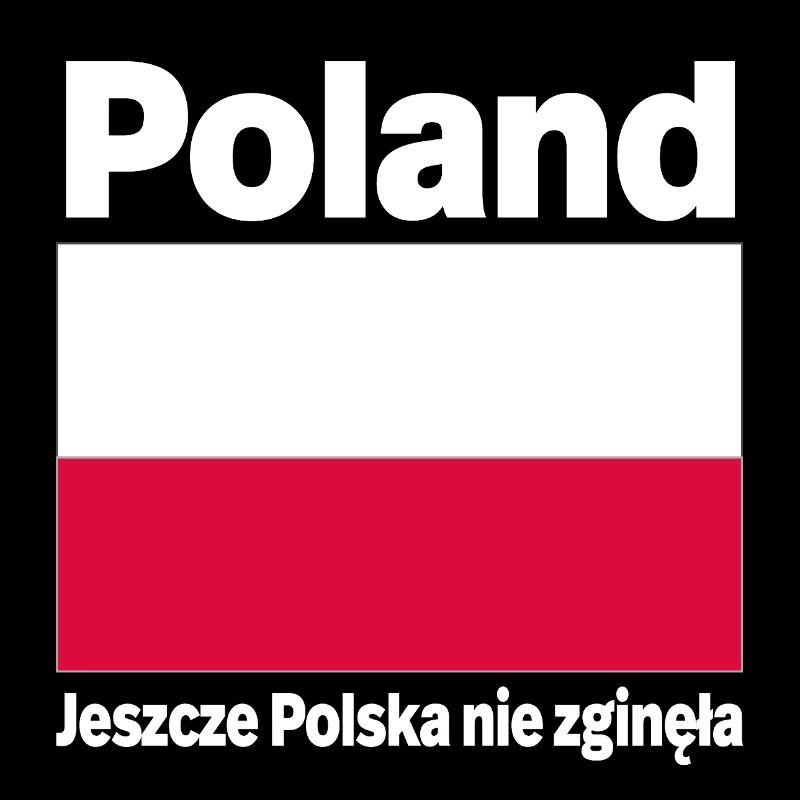 Polen Flagge mit patriotischem Slogan