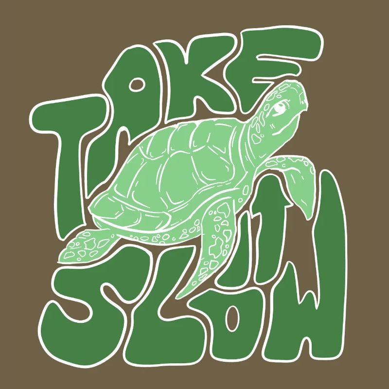 Take It Slow Turtle - Design détendu aux vibrations océaniques