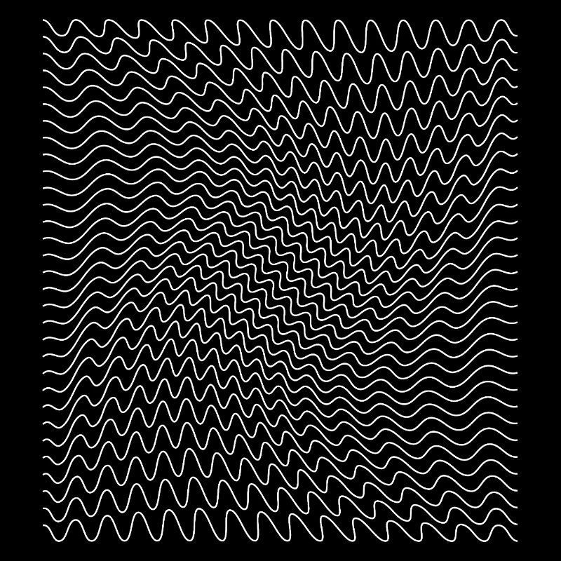 Impression d’illusion d’optique de ligne ondulée dynamique