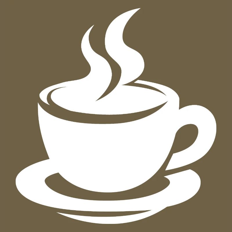 Kaffeetasse mit Dampf minimalistisches Design