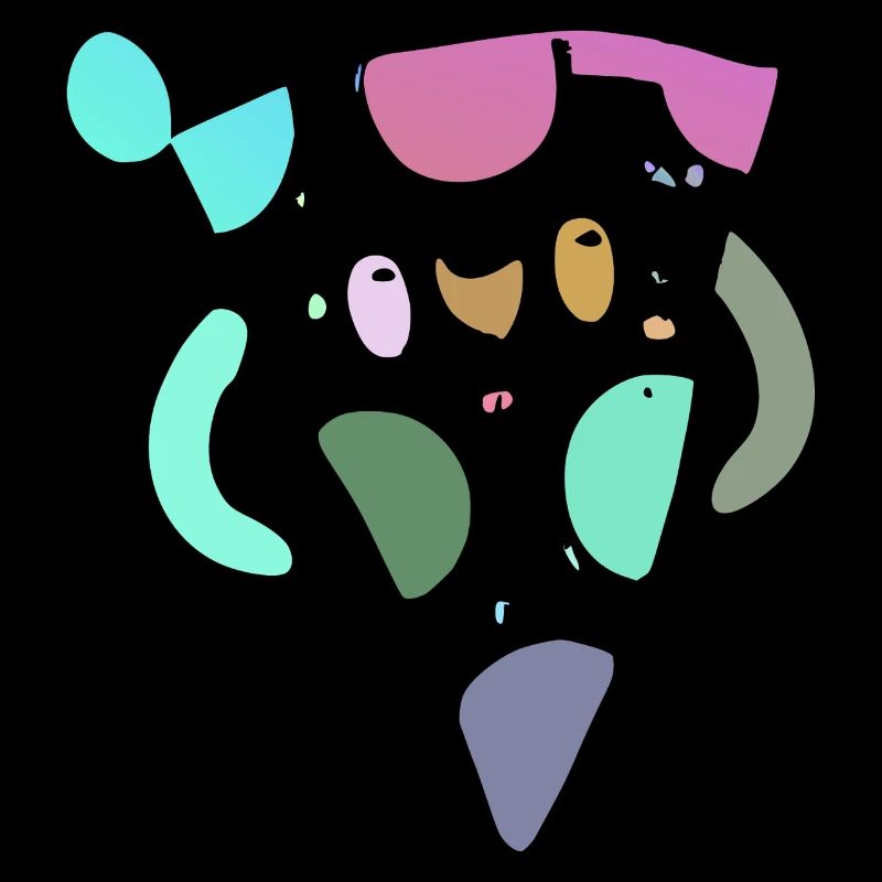 Pastell-Abstraktes Pizza-Mosaik