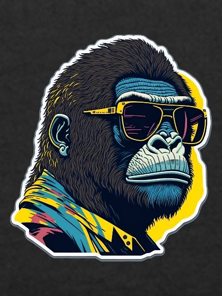 Gorilla mit Sonnebrille
