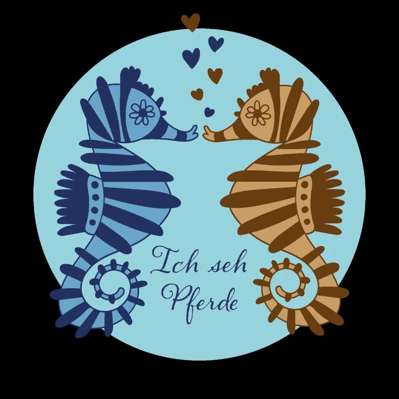 Seepferdchen Liebespaar Illustration