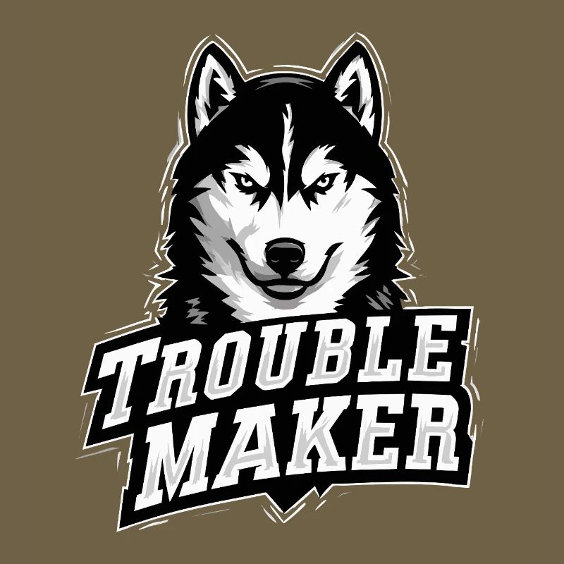 Husky – FAUTEUR DE TROUBLES | Conception de chien drôle