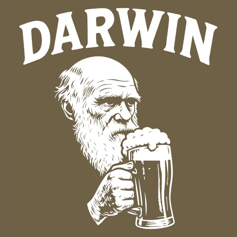 Darwin trinkt Bier
