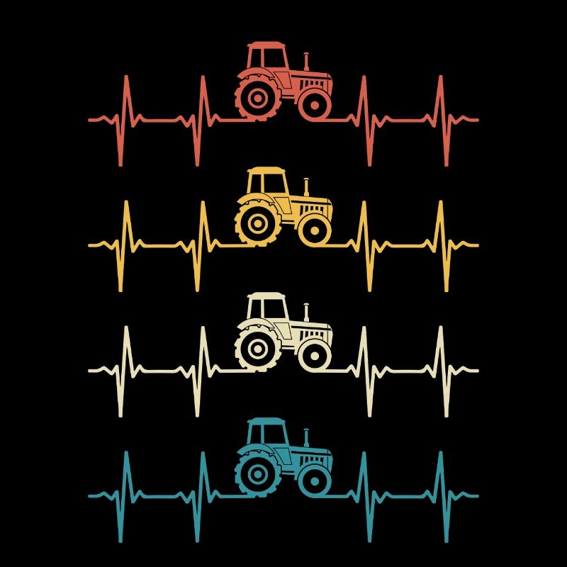 Retro Traktor Herzschlag-Bauer