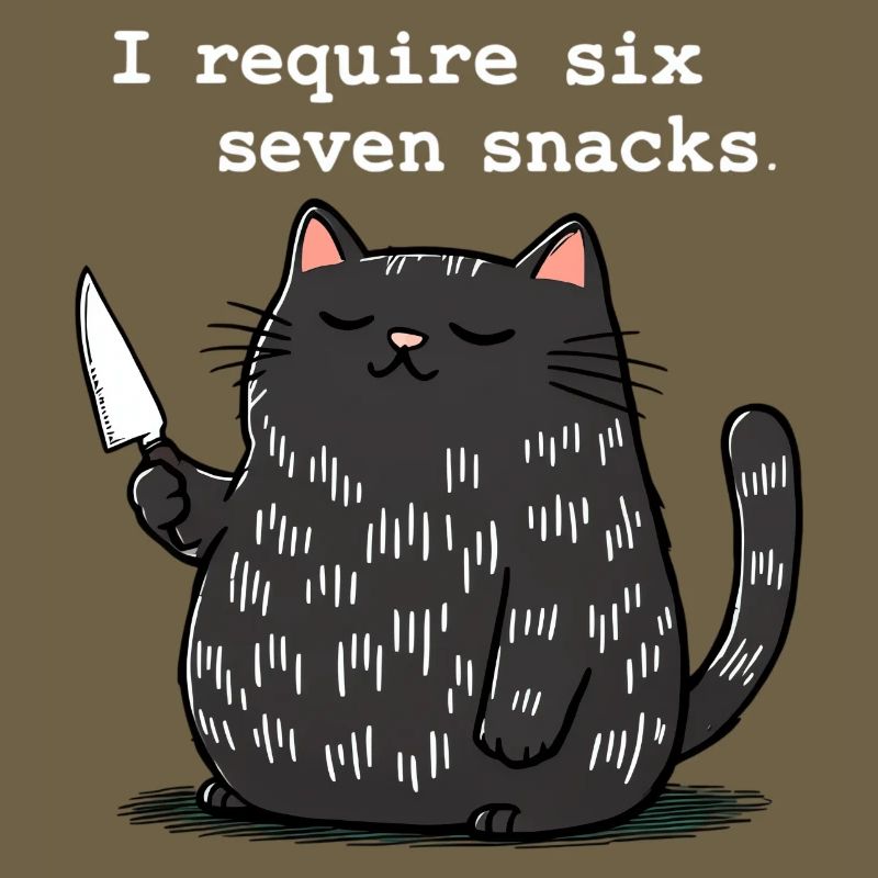 6-7 Internet Meme 6 7 Snack Katze