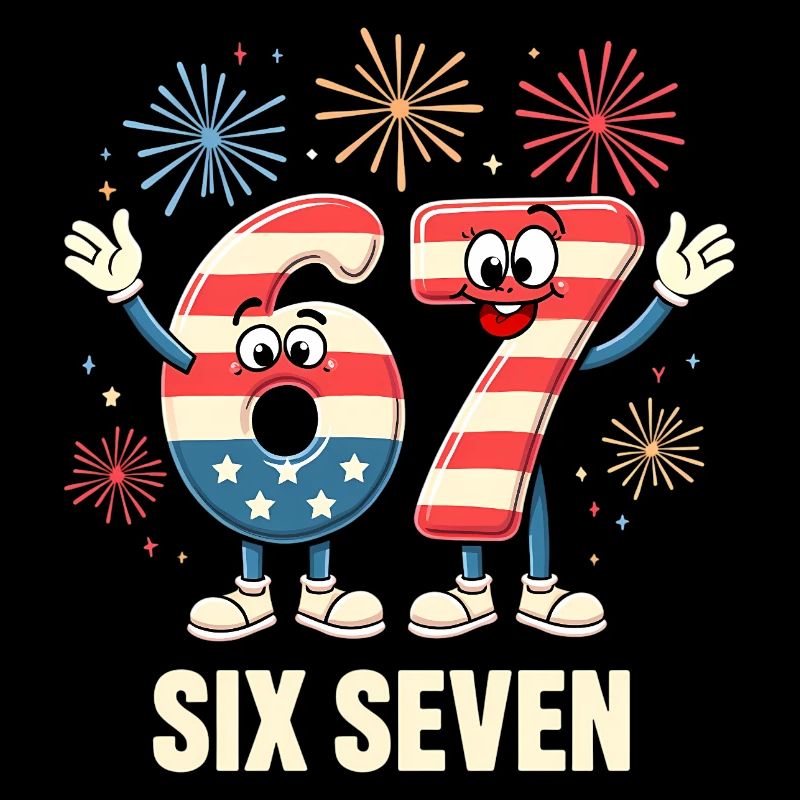 US Flag 67 Memes Six Seven
