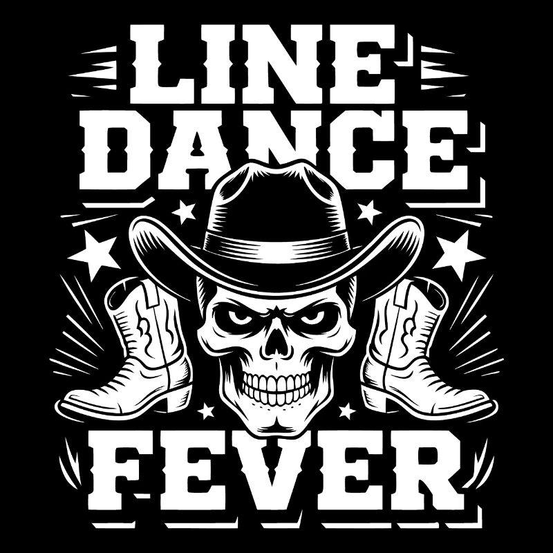 Line Dance Fever Skull