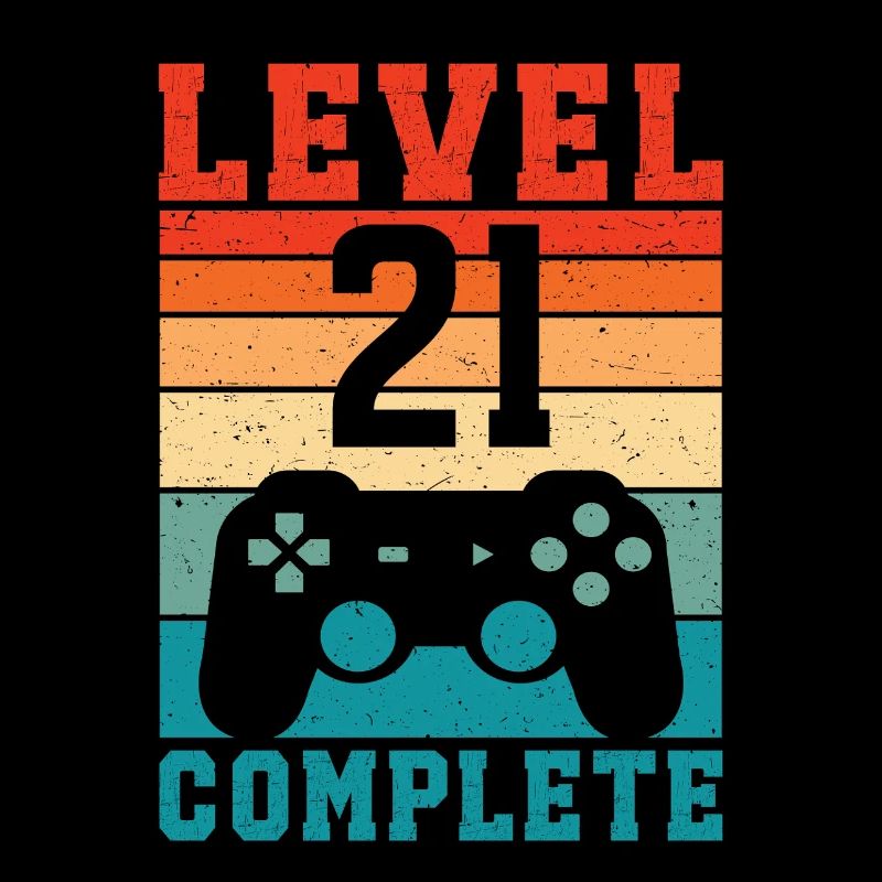 21. Geburtstag Level 21 Complete 21 Jahre Gamer