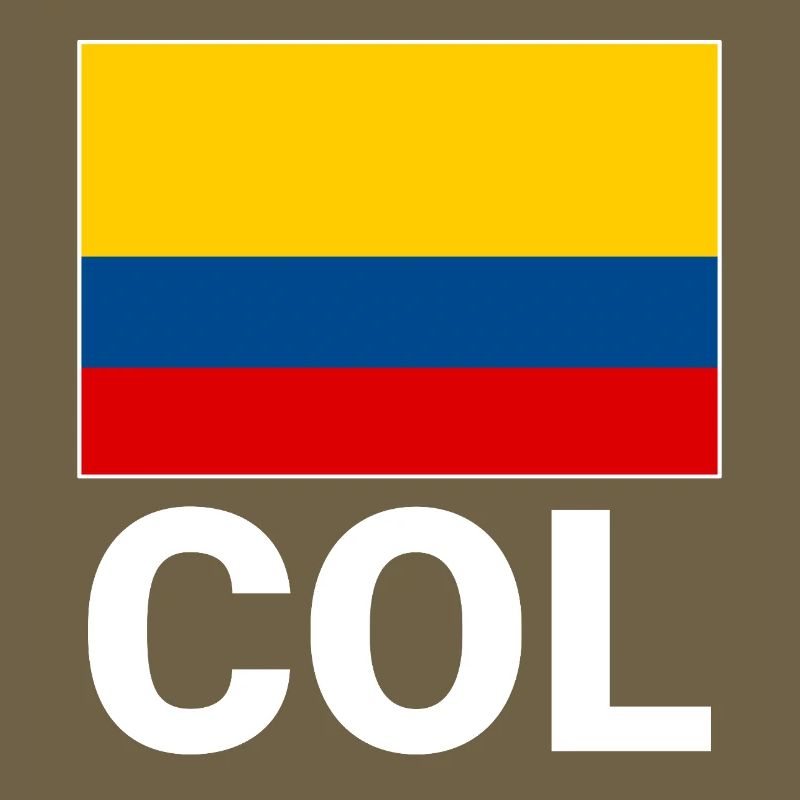 Drapeau de la Colombie avec l’abréviation COL
