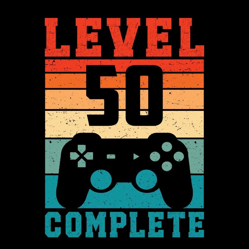 50th Birthday Level 50 Complete 50 Years Gamer
