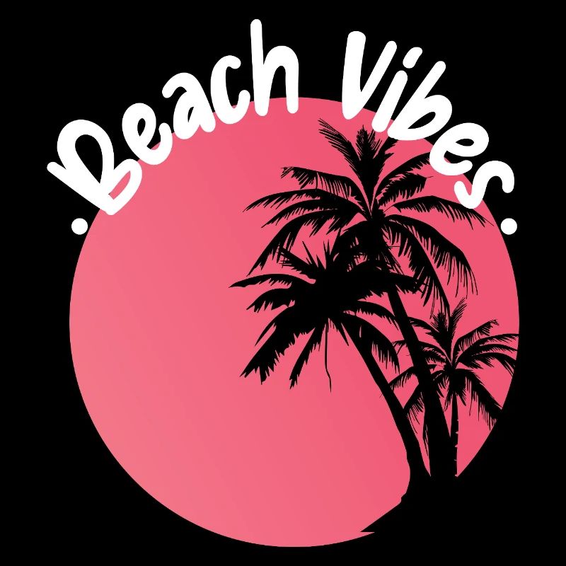 Beach Vibes Palm Sunset Design