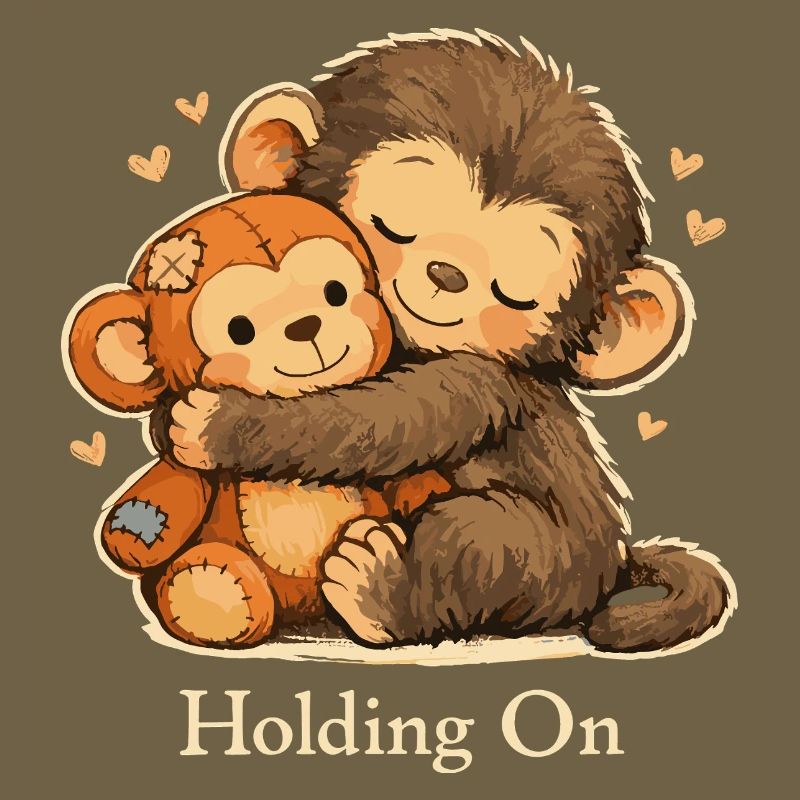 Ängstlicher Affe Emotional Support