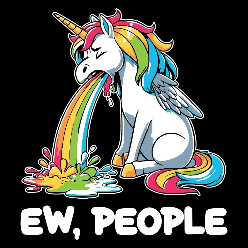 Licorne arc-en-ciel crache arc-en-ciel