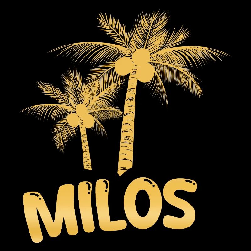 Feuille d’or à palmier tropical de Milos