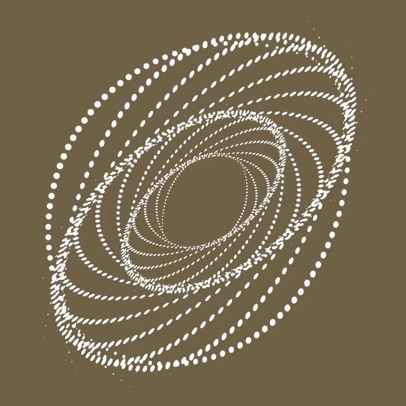 Vortex en spirale pointillée