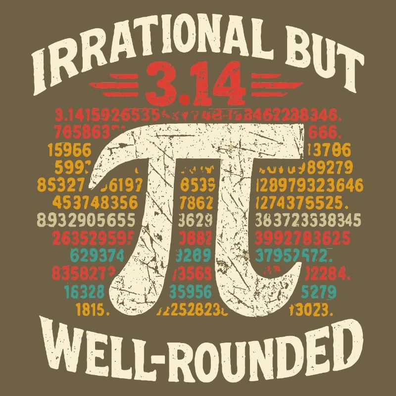 Irrational But Well-Rounded Pi Day Math Design