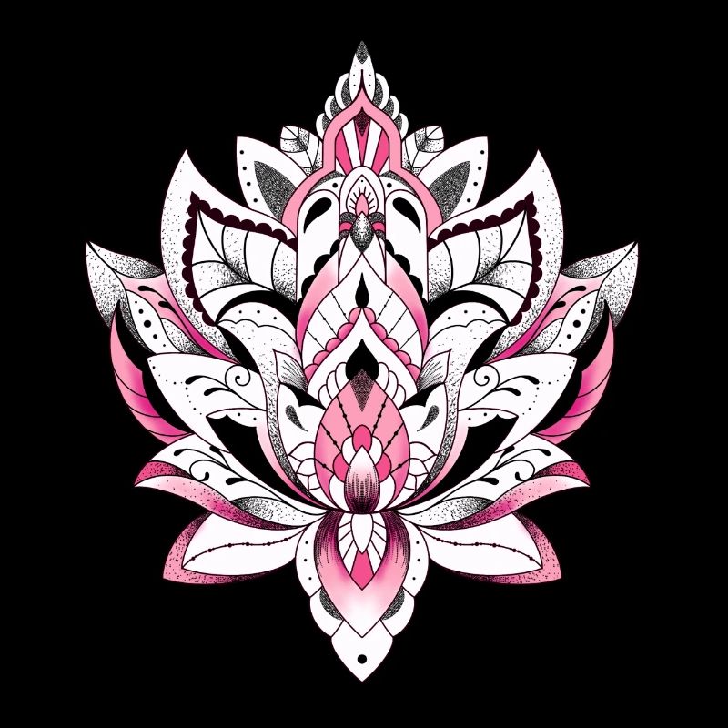 Lotus Mandala Rosa Farbe