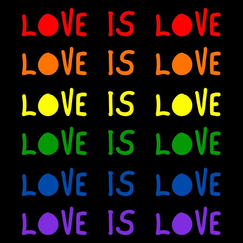 L’amour est l’amour fierté drapeau typographie Design