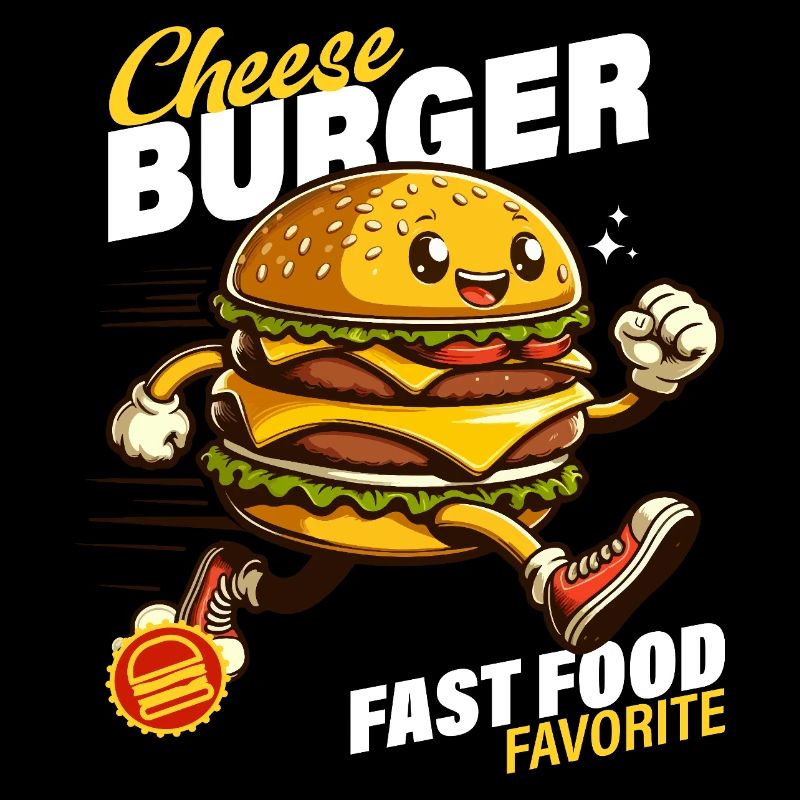 Burger Fromage en Sprint Animé