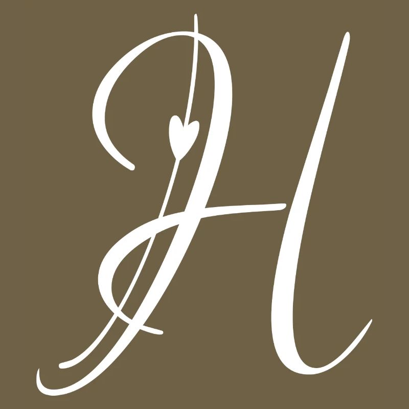 Buchstabe H Initiale Alphabet Monogramm Taschenfläche