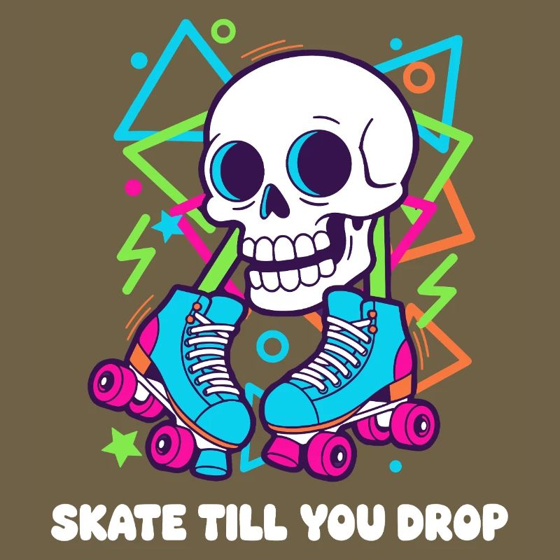 Skelett Roller Neon Groove