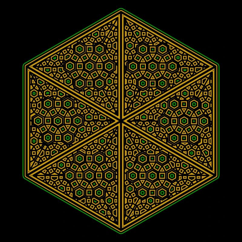 Hexagon Mandala Goa Psytrance Meditation Yoga Aum