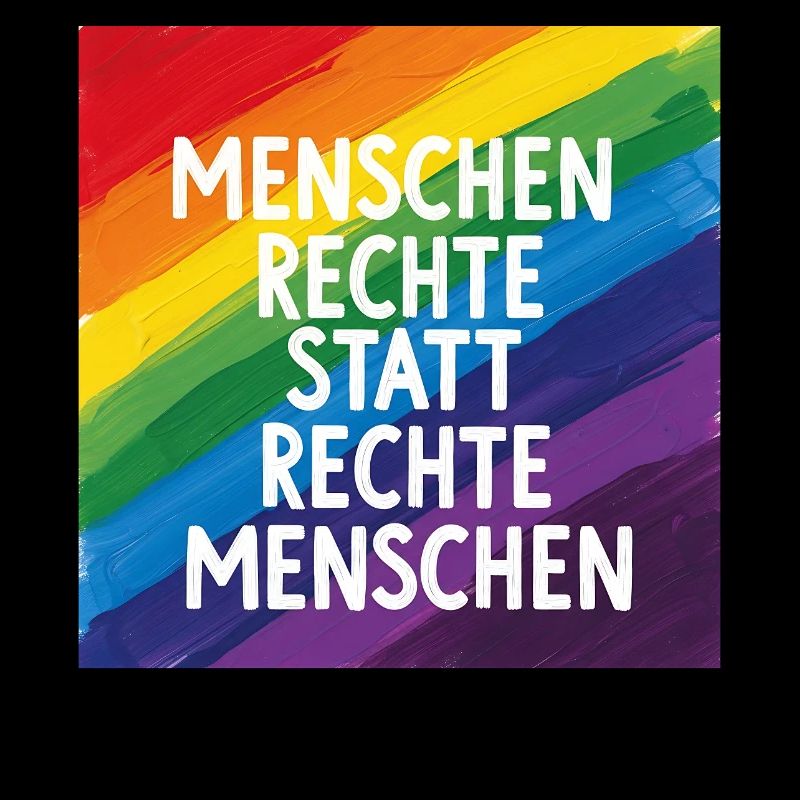 Human rights instead of right-wing people rainbow