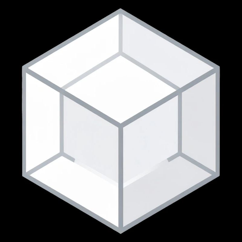Style de ligne de cube géométrique 3D