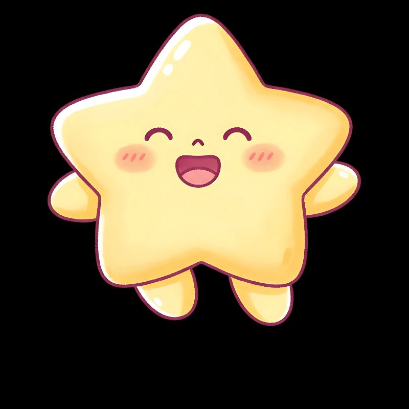 Kawaii Sternchen Lächeln Stern Kinder