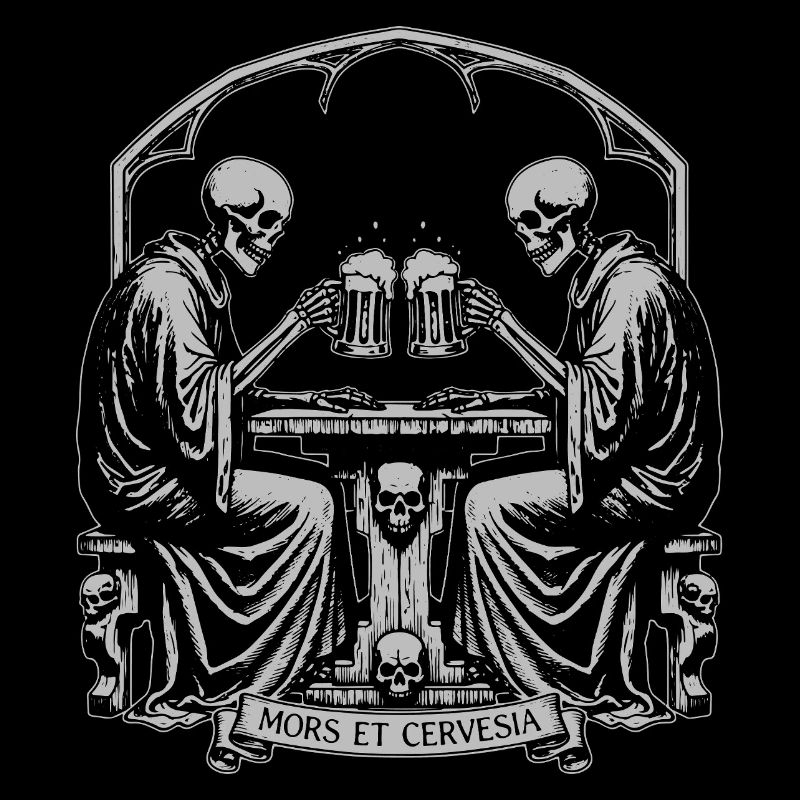 Skeletons Toasting Midnight Brew