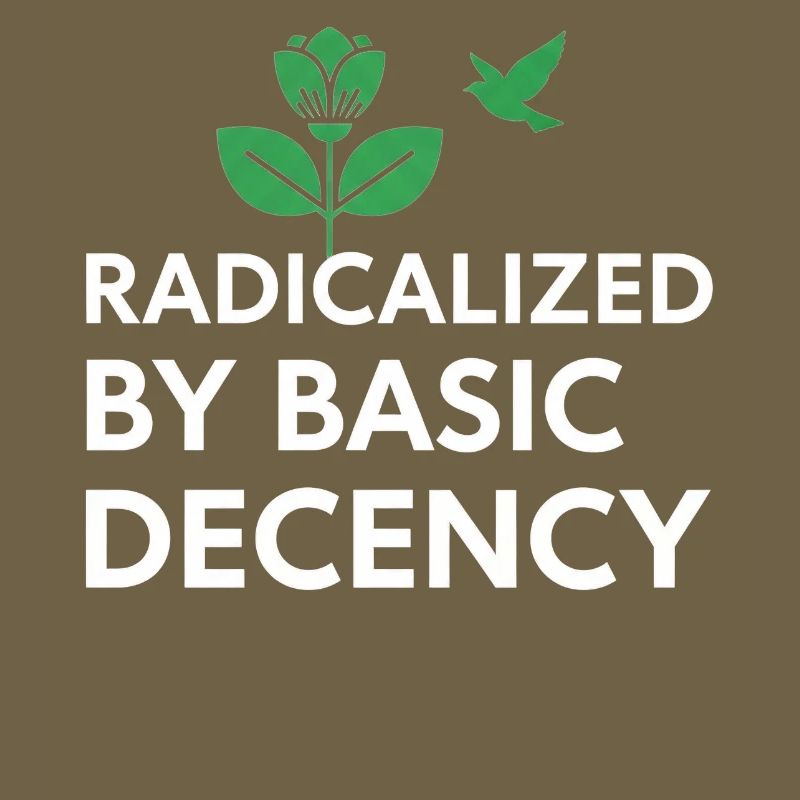 Radicalized By Basic Decency Statement shirt decal
