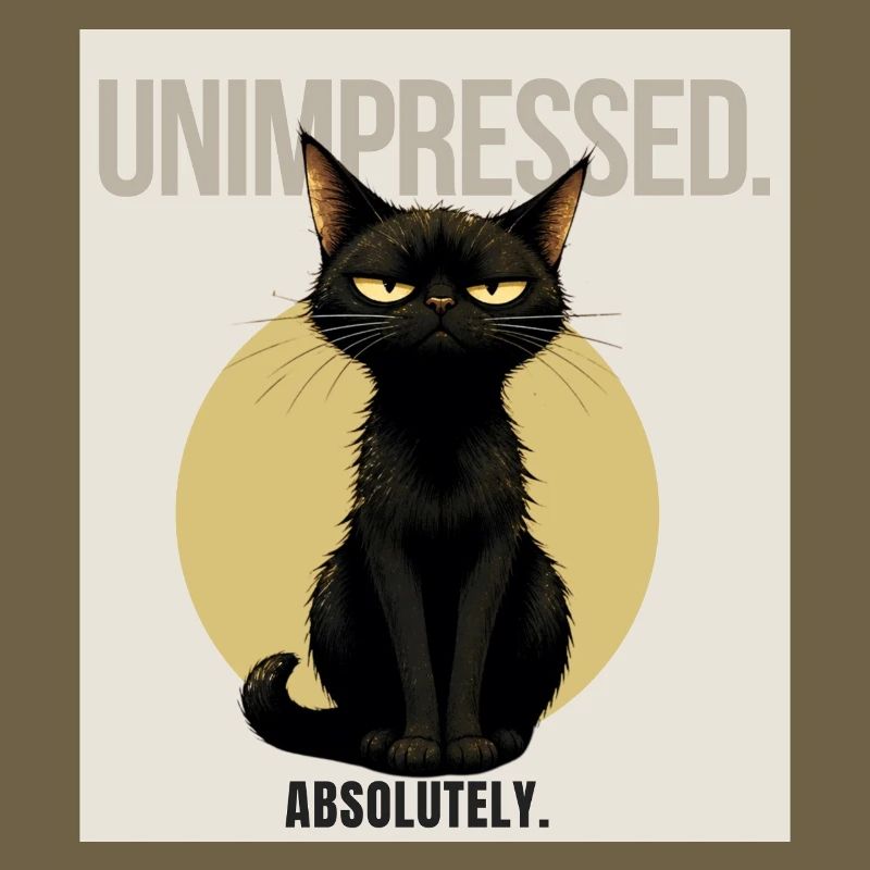 Unimpressed. – Sarcastic Black Cat Design
