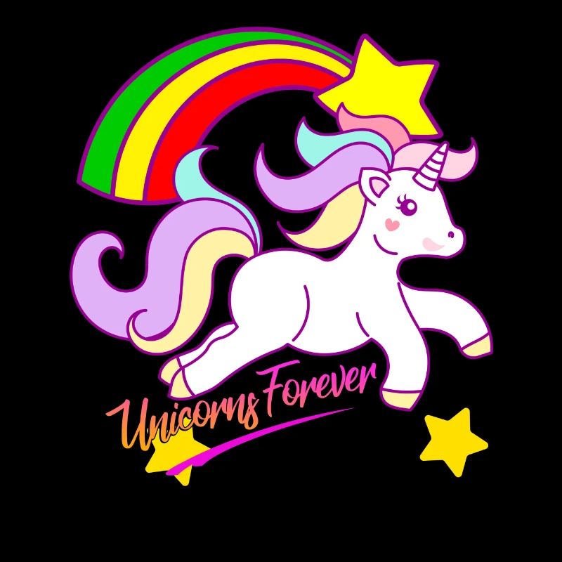 Regenbogen-Einhorn Forever