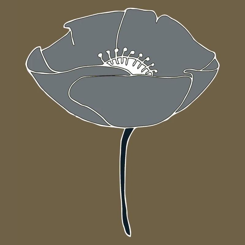 mohnblume grau