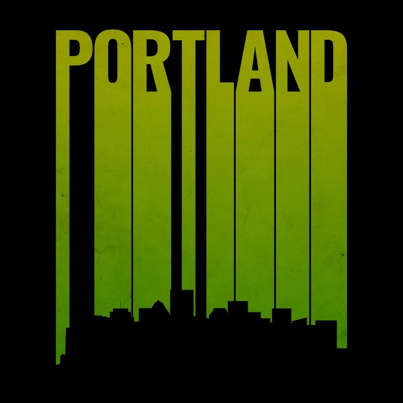 Portland Skyline Leuchtgrün