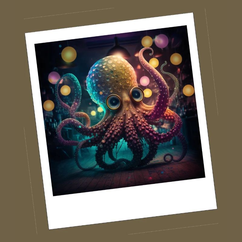 Octopus Octopus Neon dancing in the night